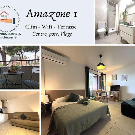 L'Amazone Studio Plein Centre Plages A 2Min Clim Wifi Sur Le Port - Top Prosconciergerie- لا غراند موت المظهر الخارجي الصورة